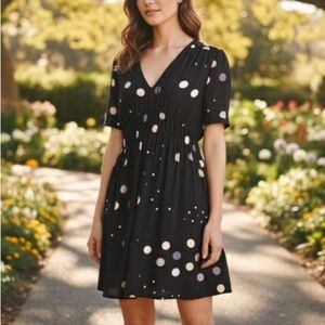 HD in Paris | Anthropologie "Felicity" Dress in Black Motif